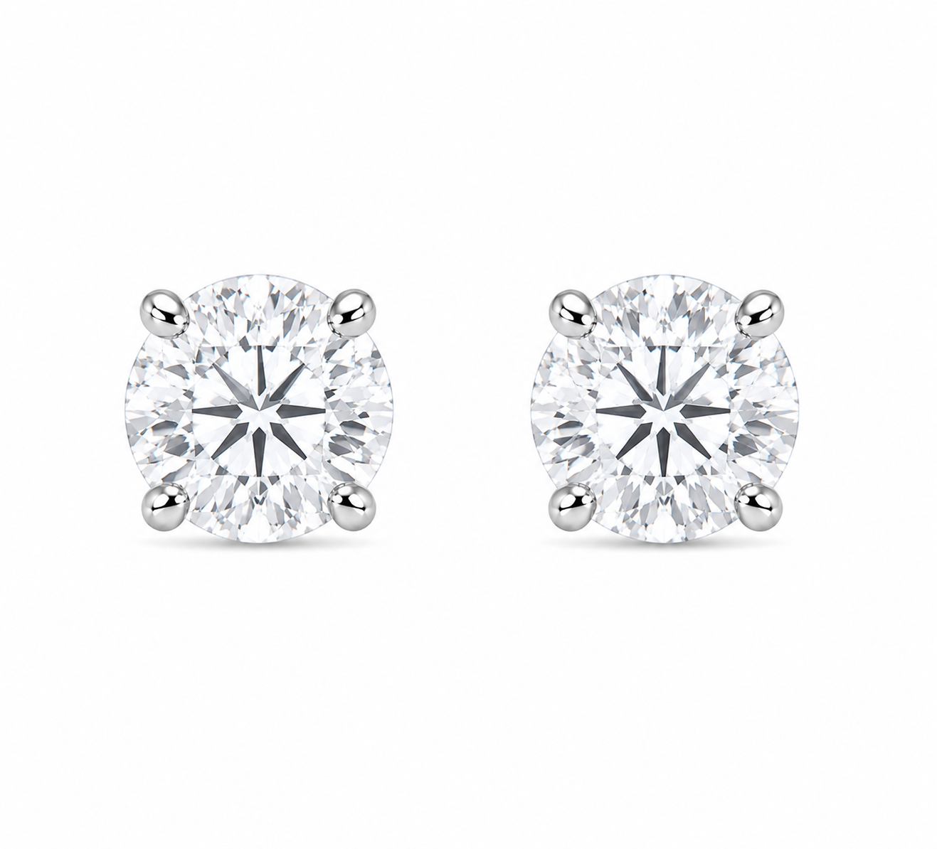 Round-Cut Diamond Solitaire Studs