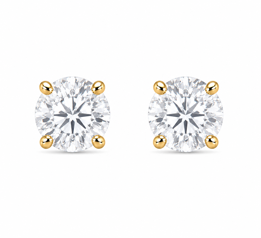 Round-Cut Diamond Solitaire Studs