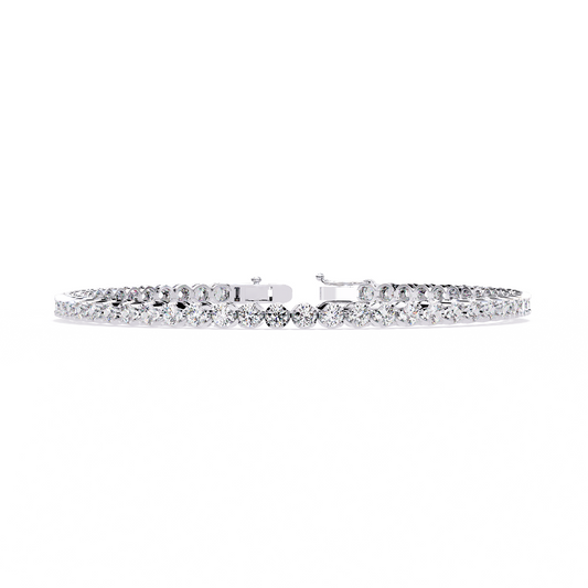 2 Carat Braid Diamond Tennis Bracelet in Sterling Silver