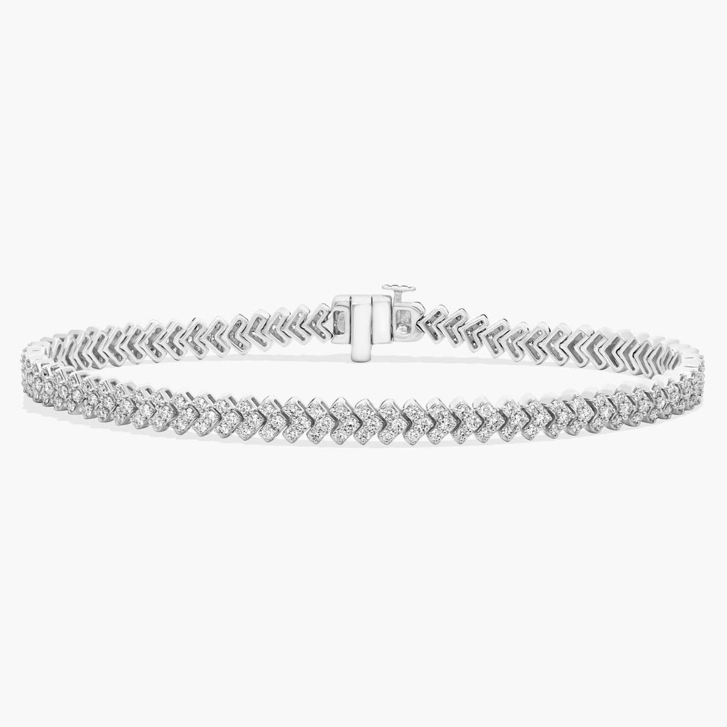 Diamond V-Link Tennis Bracelet