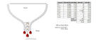 Ruby Red Drop Diamond Necklace with Triple Circular Motif – 8 Inch, 2.29 CTW, 18KT Gold