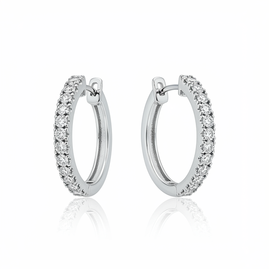 2 Carat Classic Inside Out Diamond Hoop Earrings