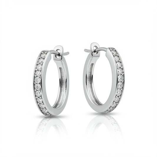 2 Carat to 4 Carat Tapered Diamond Hoop Earrings