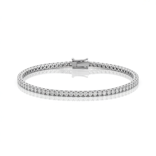 7.5 ct to 20 ct Round-Cut Diamond Tennis Bracelet in 10k Gold