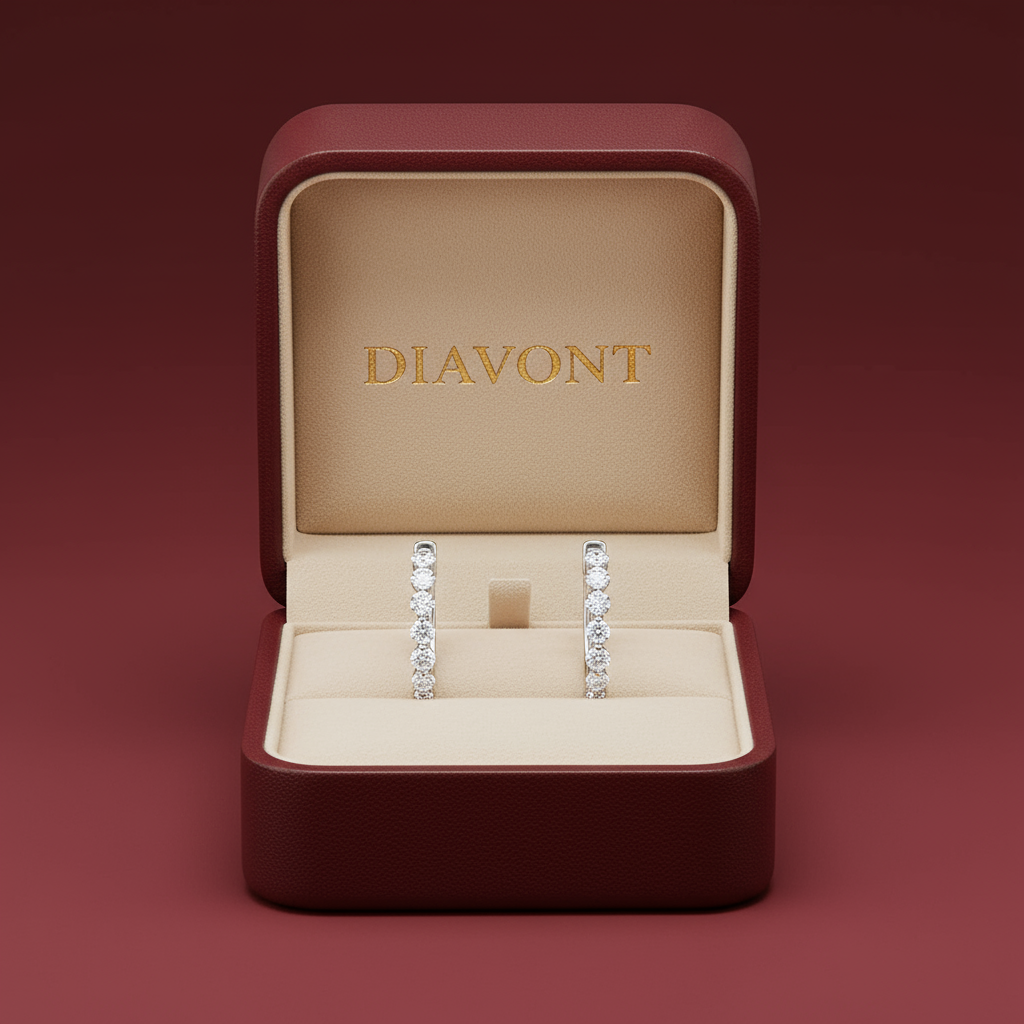 2 Carat Elegant Diamond Inside-Out Hoop Earrings