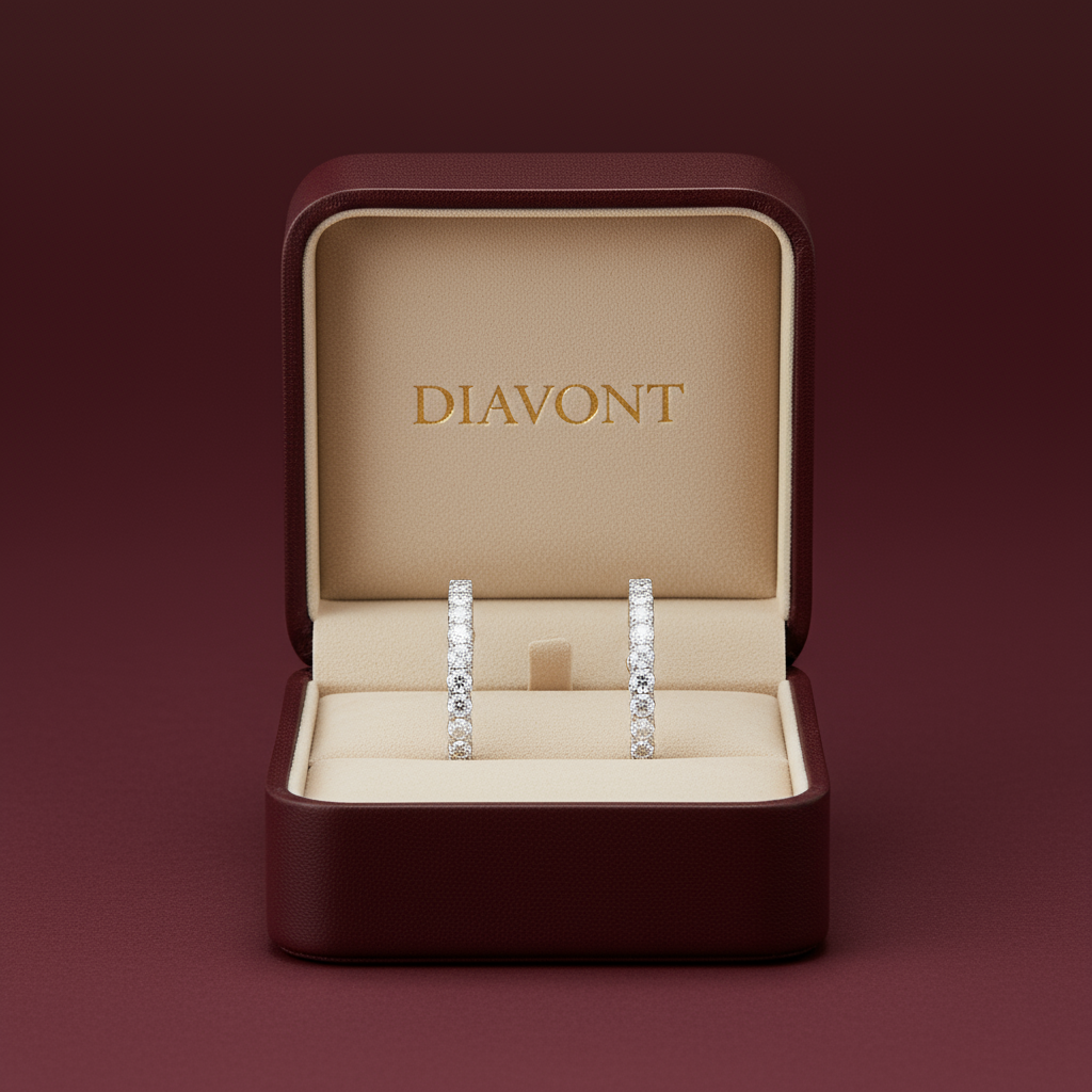 2 Carat Classic Inside Out Diamond Hoop Earrings