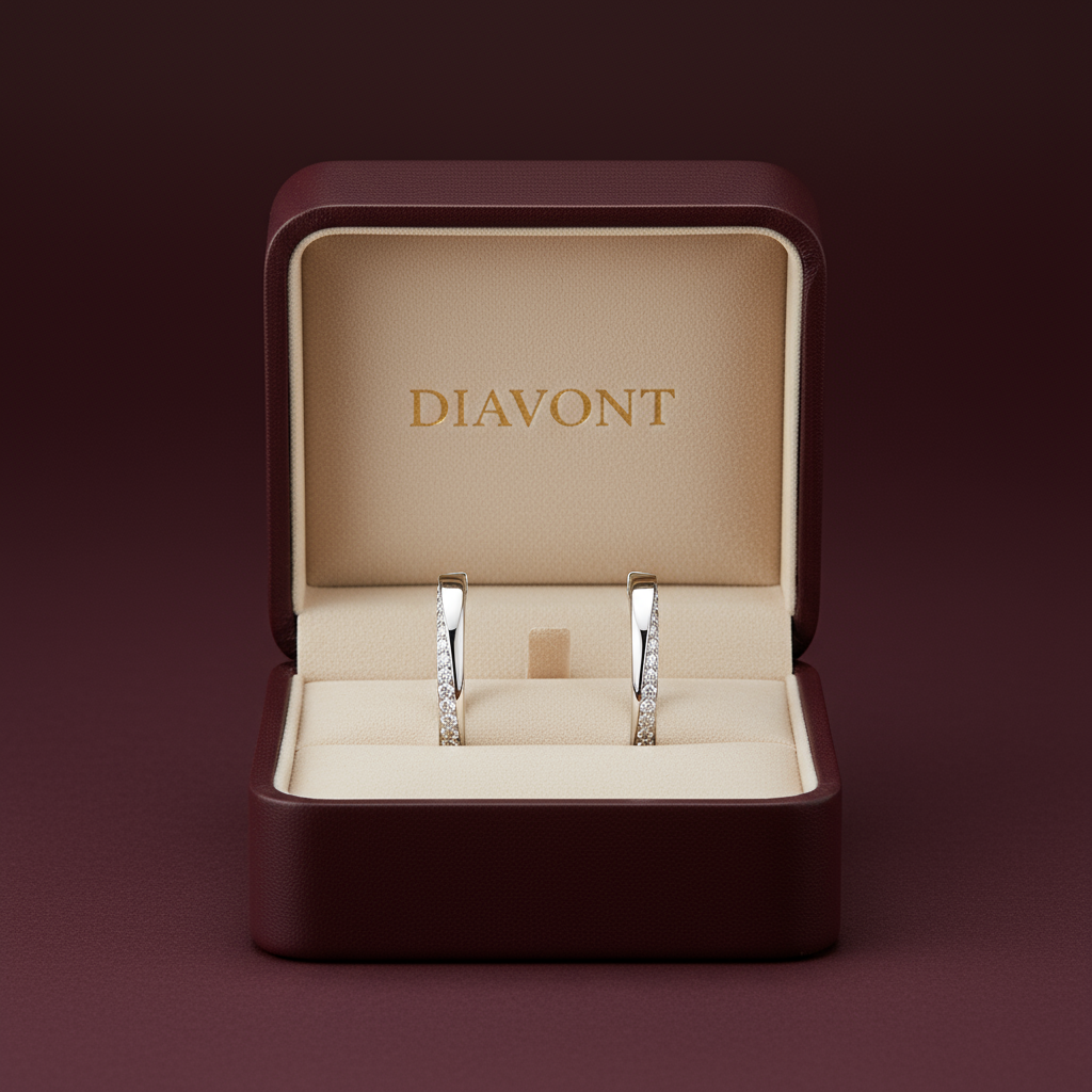 4 Carat Tapered Diamond Hoop Earrings