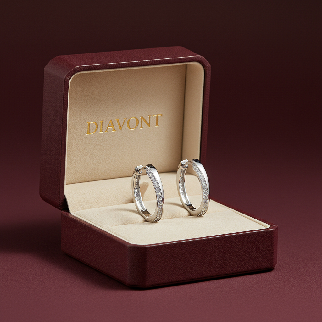 4 Carat Tapered Diamond Hoop Earrings