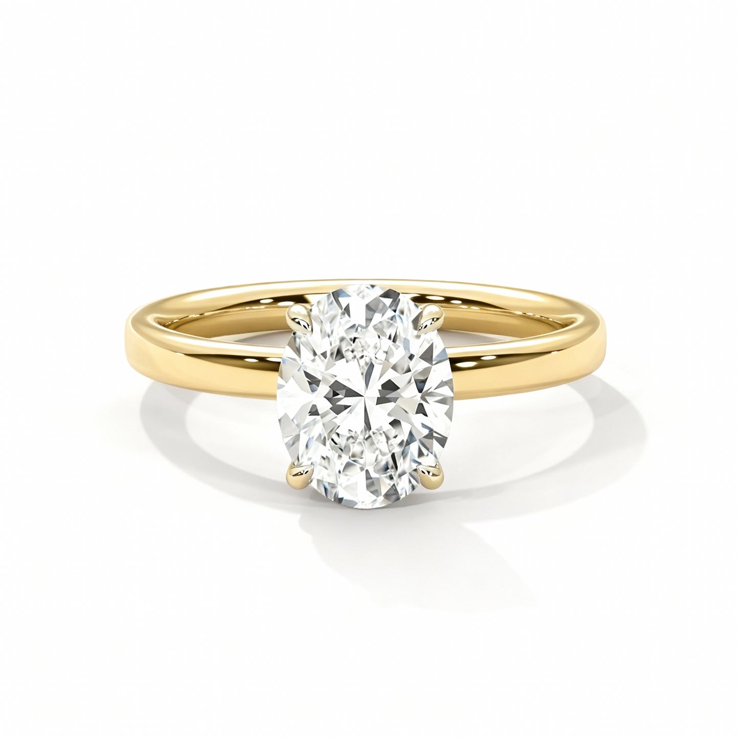 2 Carat, D-E Colour, VVS-VS Clarity, Excellent Cut, Oval Cut Ring