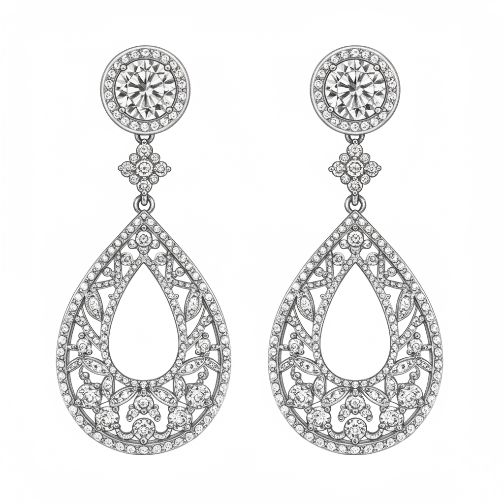 2 Carat Celestia Drops Earrings