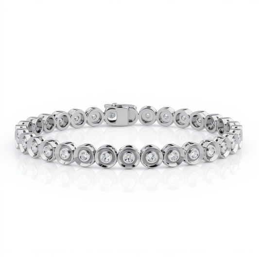 7.5 ct to 20 ct Diamond Tennis Bracelet in Sterling Silver