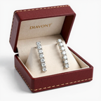 4 Carat Diamond Line Drop Earrings