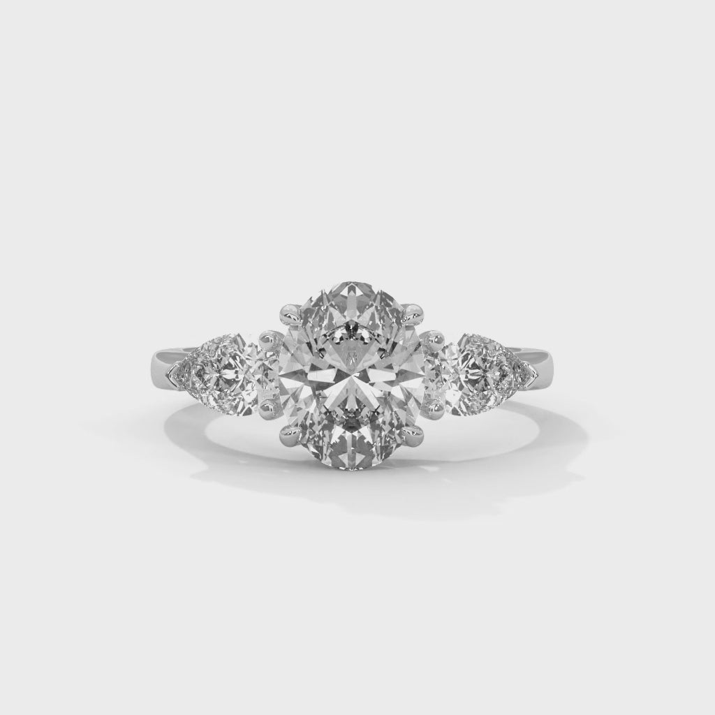 Oval Threestone Ring