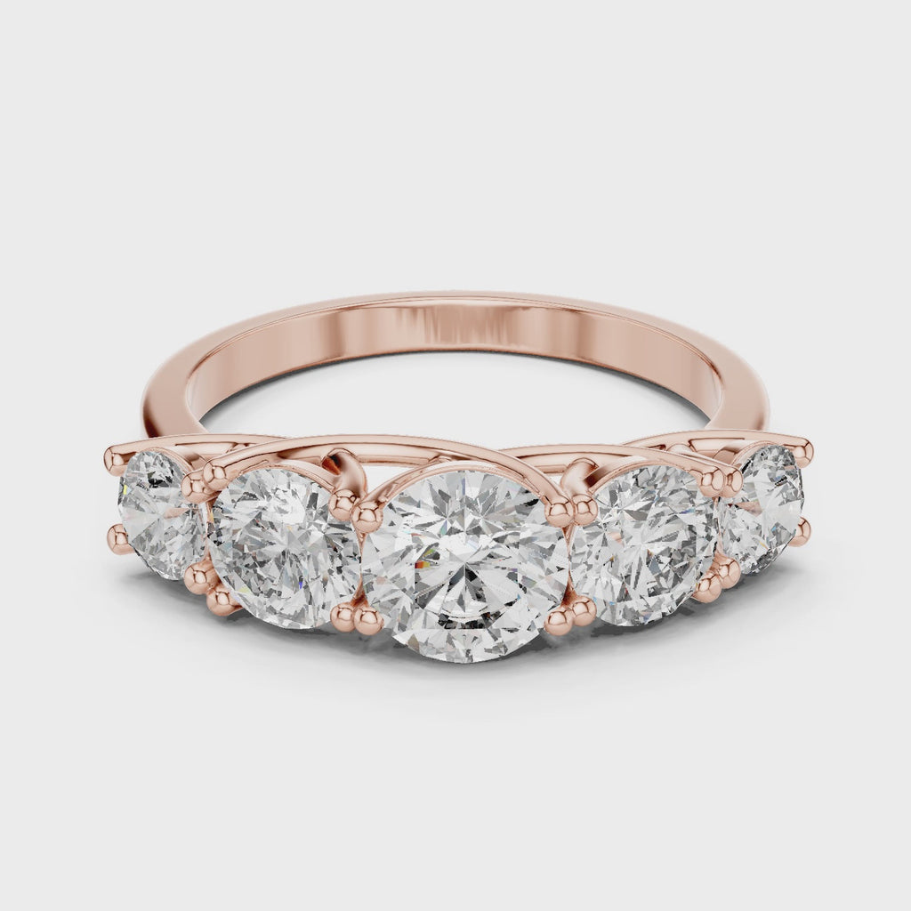 3 ct to 7 ct Diavont Five-Stone Ring