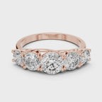 3 ct to 7 ct Diavont Five-Stone Ring