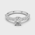 2 ct to 8 ct Diavont Oval-Cut Diamond Engagement Ring Mounting