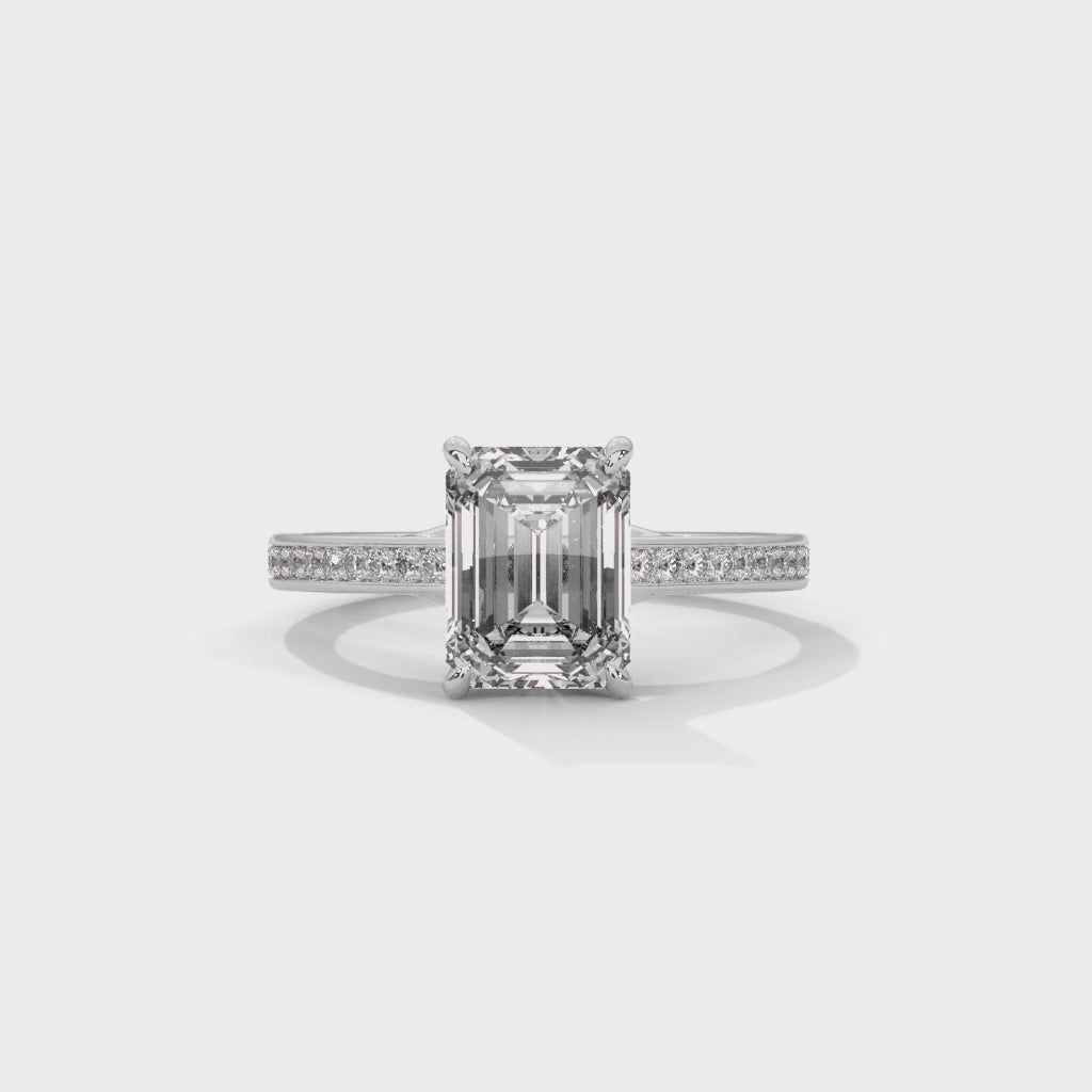 Emerald Sidestone Ring