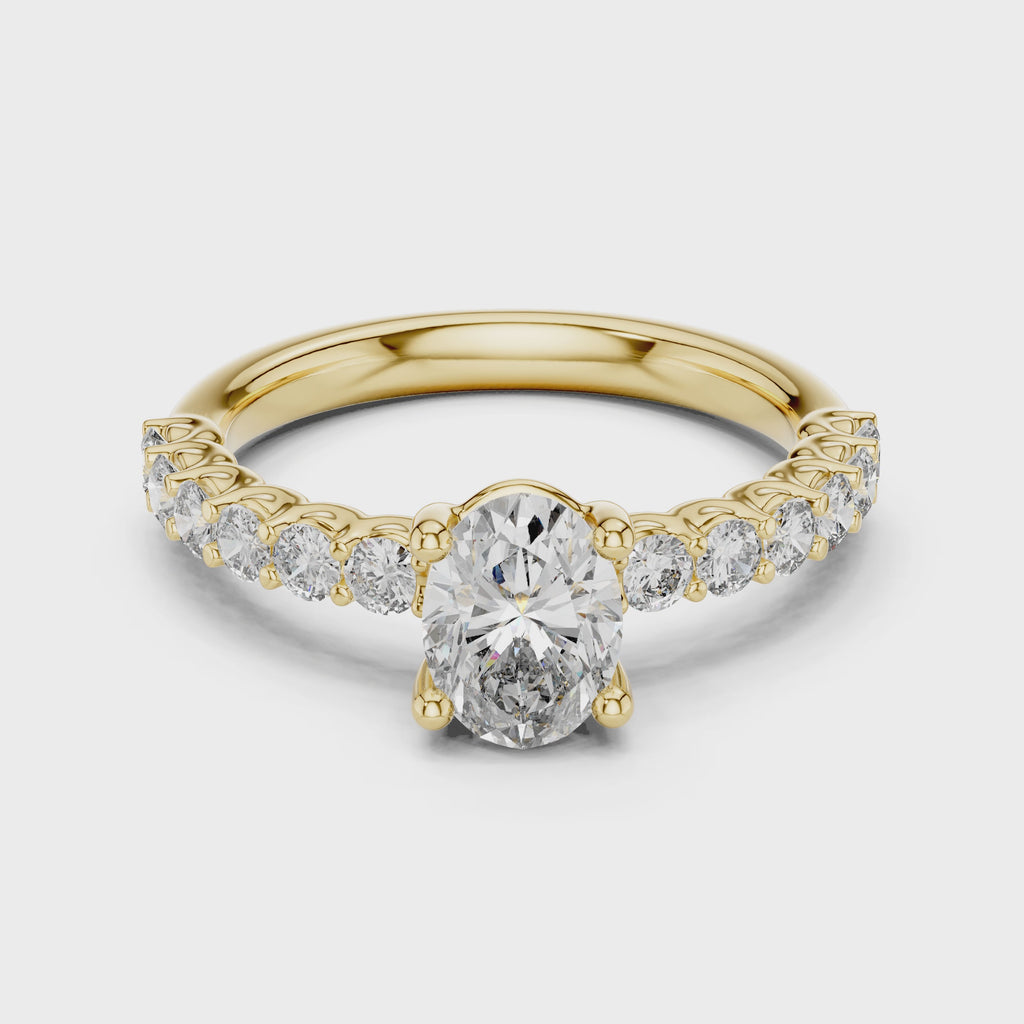 2 ct to 8 ct Diavont Oval-Cut Diamond Engagement Ring Mounting