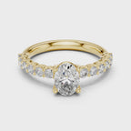 2 ct to 8 ct Diavont Oval-Cut Diamond Engagement Ring Mounting