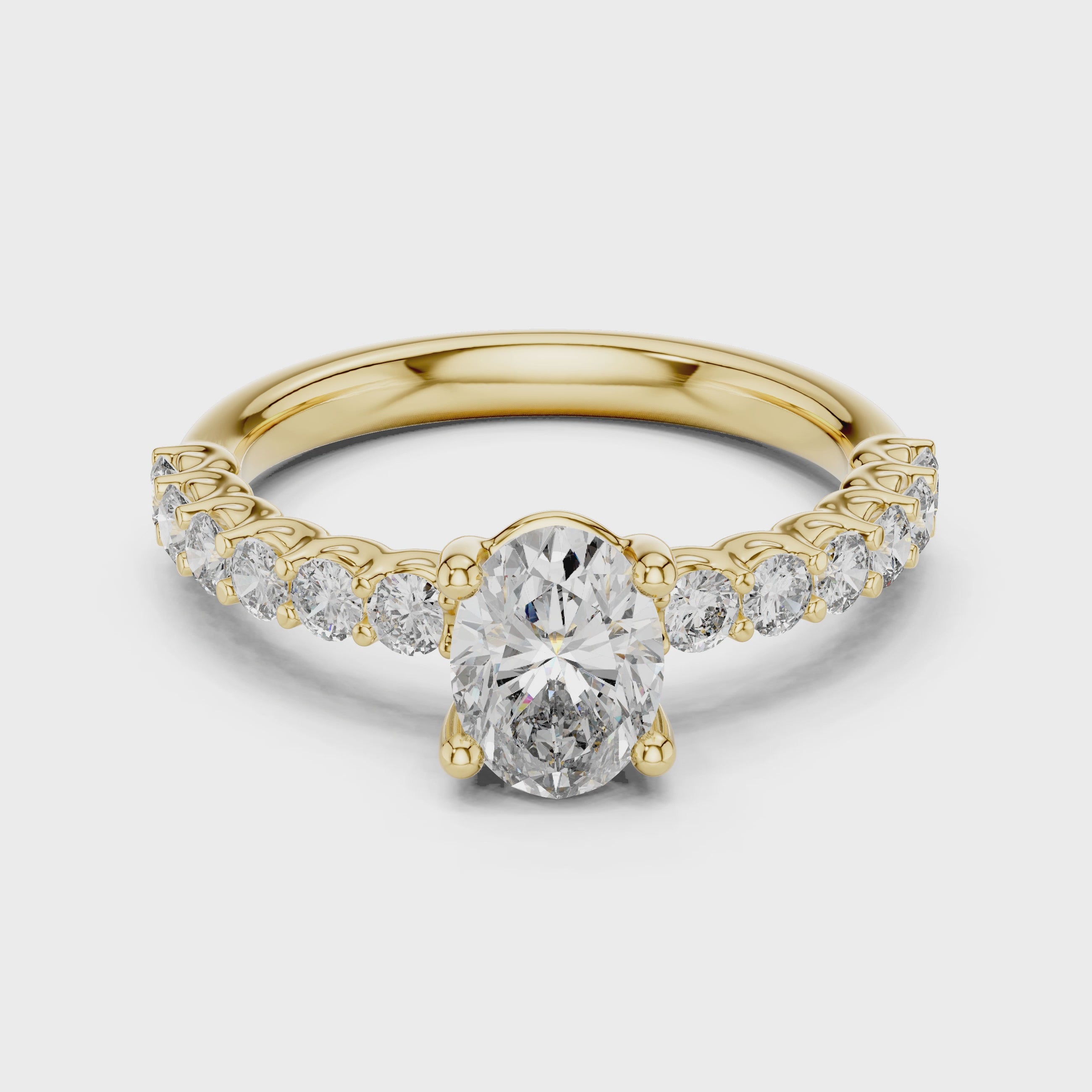 2 ct to 8 ct Diavont Oval-Cut Diamond Engagement Ring Mounting