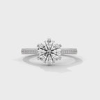 Round Sidestone Ring