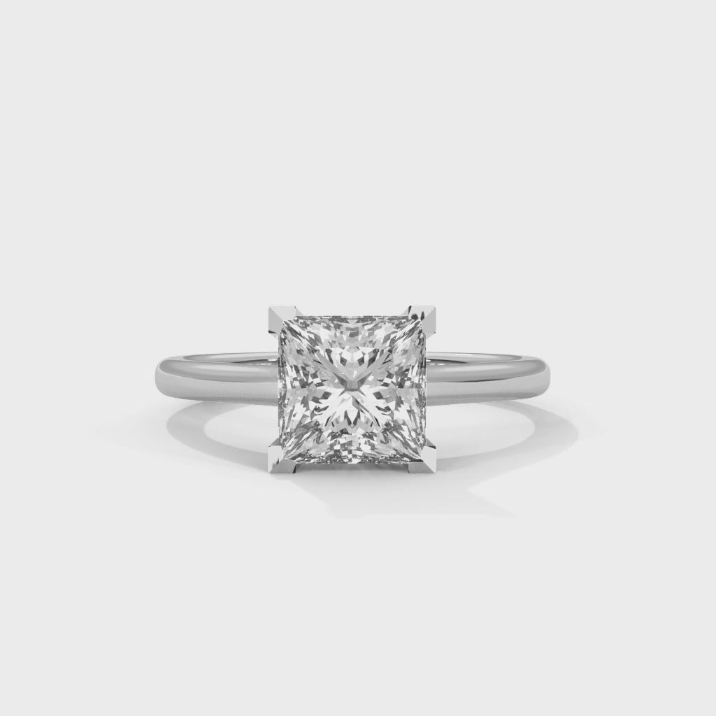 Princess cut Solitaire Ring