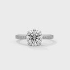 Classic Round Sidestone Ring
