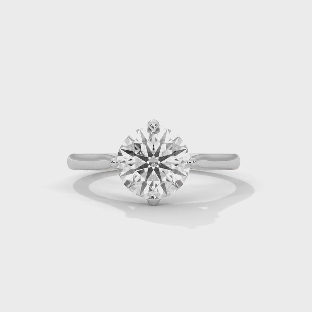Luna Round Solitaire Ring