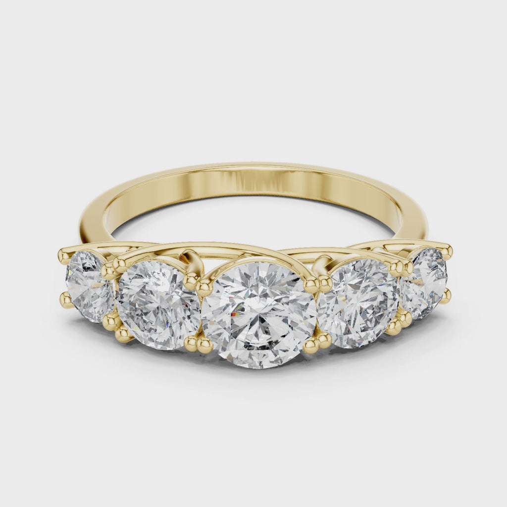 3 ct to 7 ct Diavont Five-Stone Ring