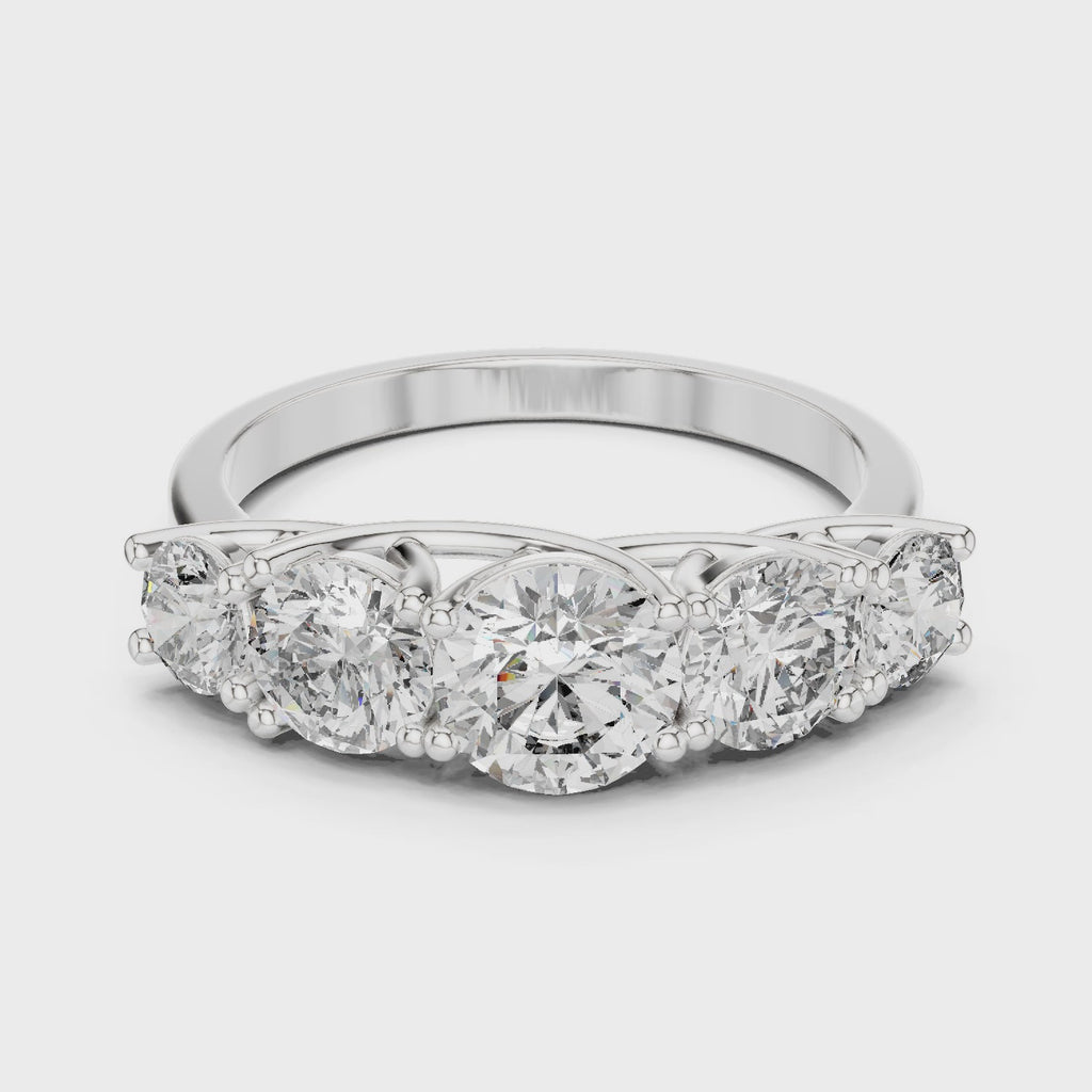 3 ct to 7 ct Diavont Five-Stone Ring