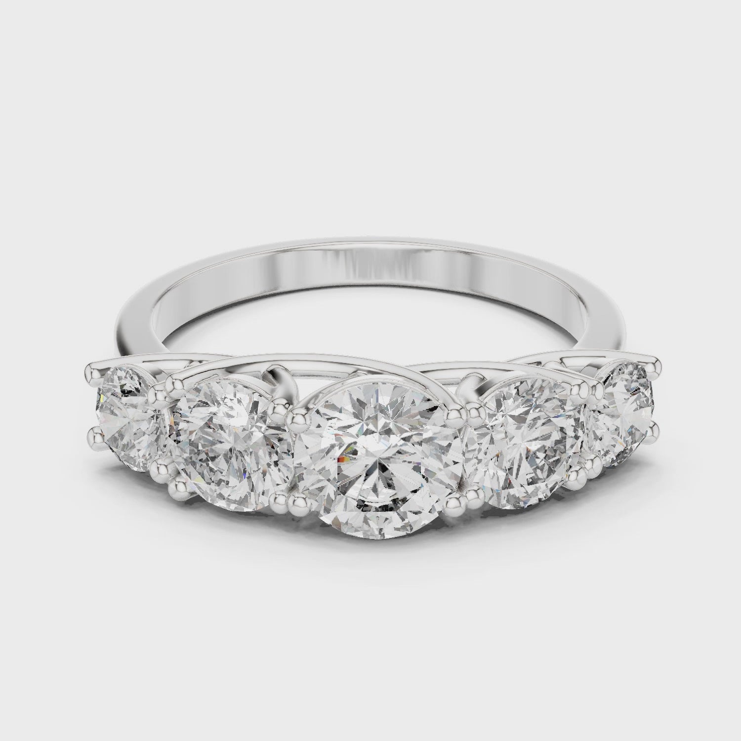 3 ct to 7 ct Diavont Five-Stone Ring